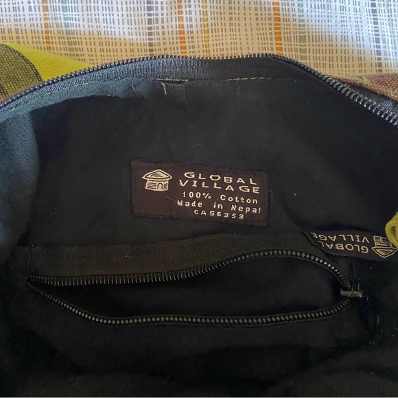 Green & brown floral hobo shoulder bag - Picture 5 of 5